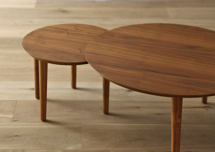 バルーン リビングテーブル 90-2 WALNUT(W147×D90×H37cm) | 高野木工株式会社