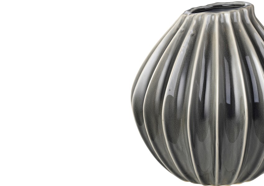 Vase “Wide” Smoked Pearl(HBC-01,02) | 高野木工株式会社