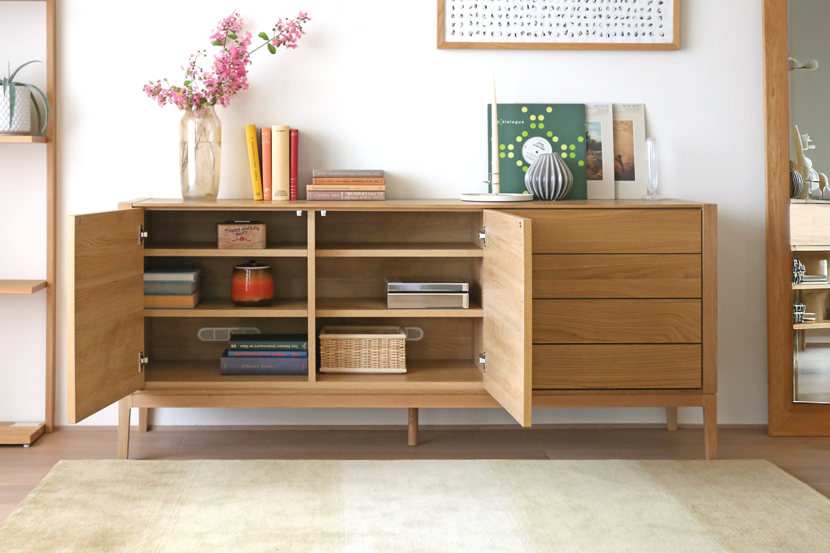 重厚木製サイドボード モル 170サイドボード OAK(W170×D43×H75cm)税込￥238,000 | 高野