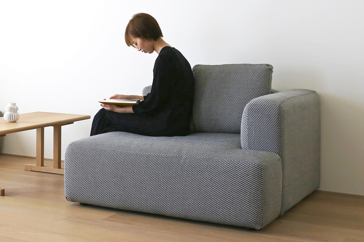 スモワ ソファ 2人掛け 左背もたれ GRAY (W135×D90×H82cm)税込